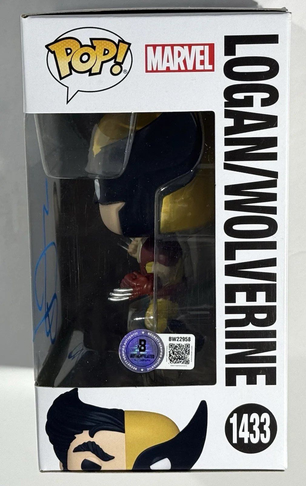 Hugh Jackman — Hugh Jackman signed Funko Pop Wolverine Logan 1433 beckett coa photo proof, image 3