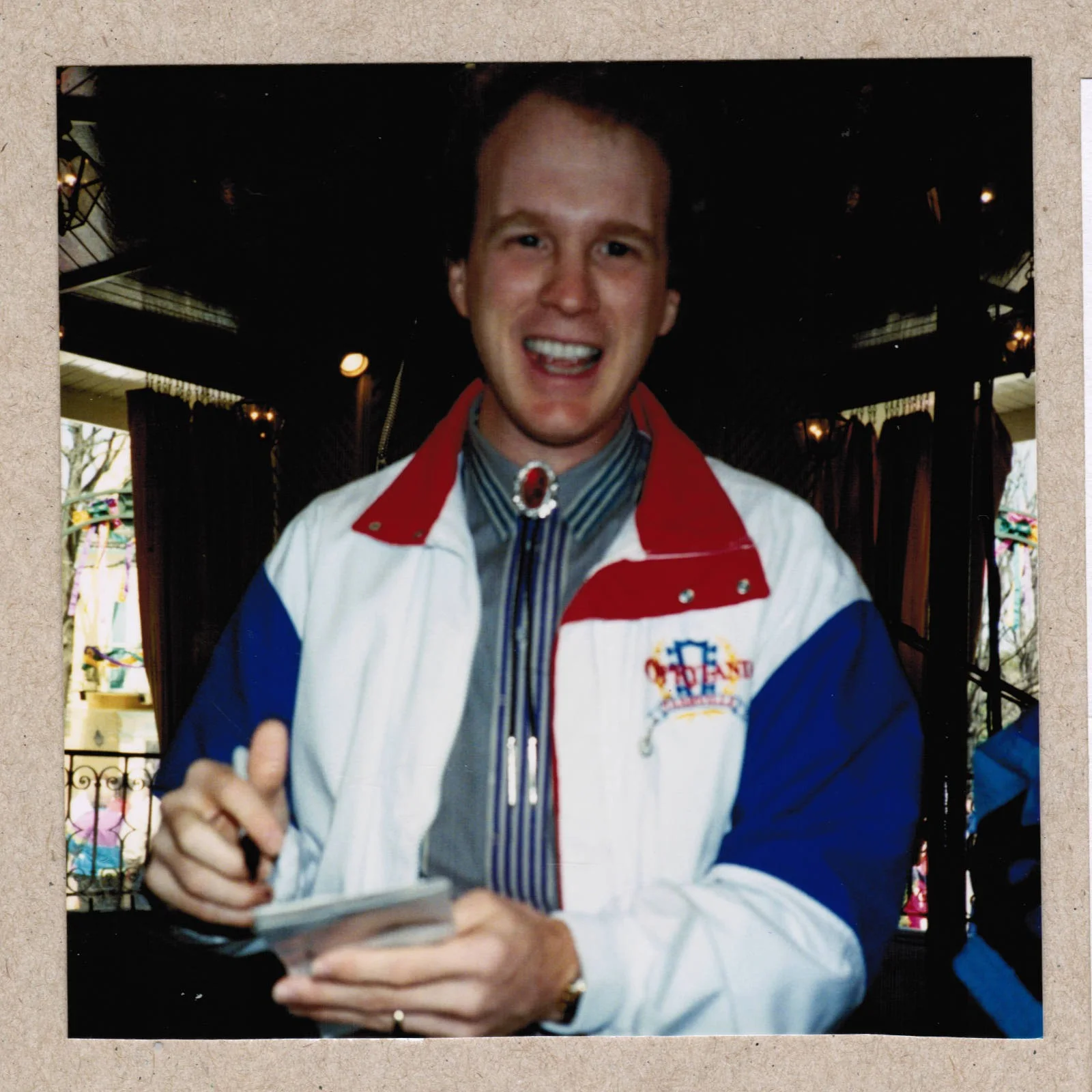 Mike Snider Grand Ole Opry Signed Autograph w/Fan Taken 3.5 x 3.5 OOAK Photo VTG, изображение 3
