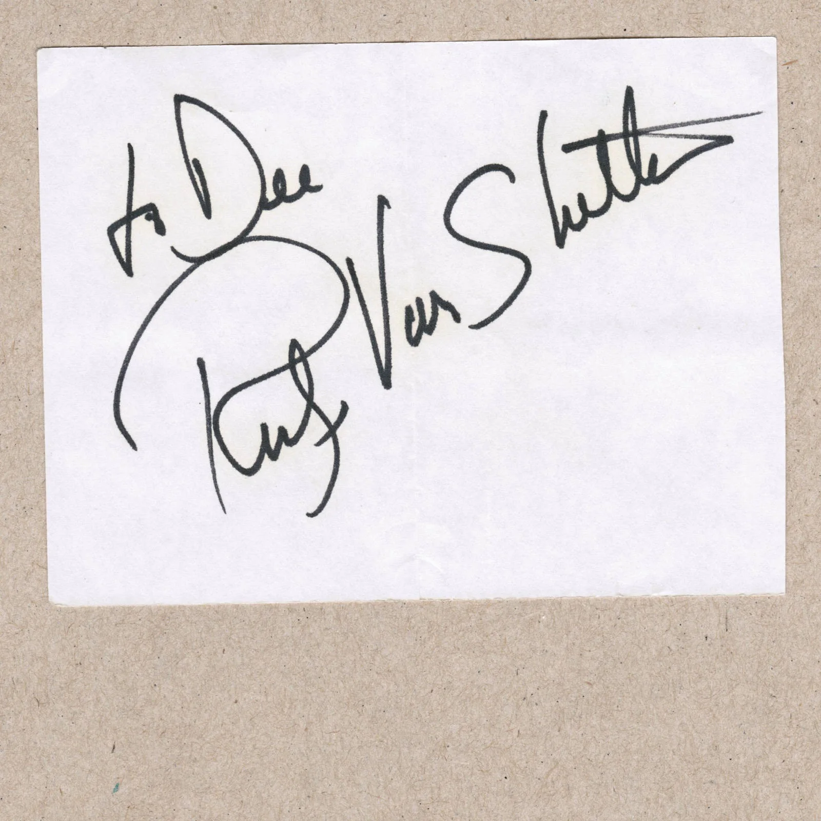 1989 Ricky Van Shelton Signed Autograph w/Fan Taken 3.5 x 3.5 OOAK Photo Ticket, изображение 2