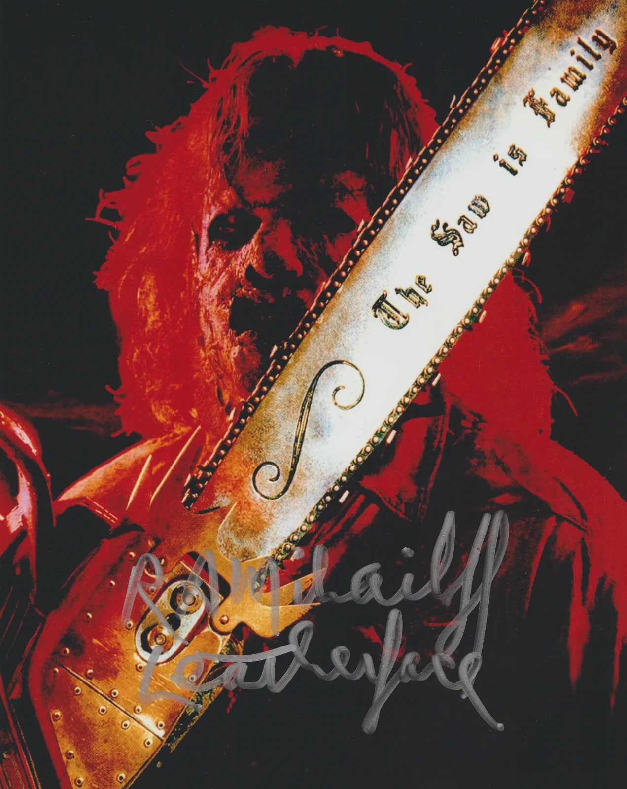 R.A. MIHAILOFF — R.A. MIHAILOFF TEXAS CHAINSAW MASSACRE 3 SIGNED 8X10 PHOTO AUTOGRAPH LEATHERFACE