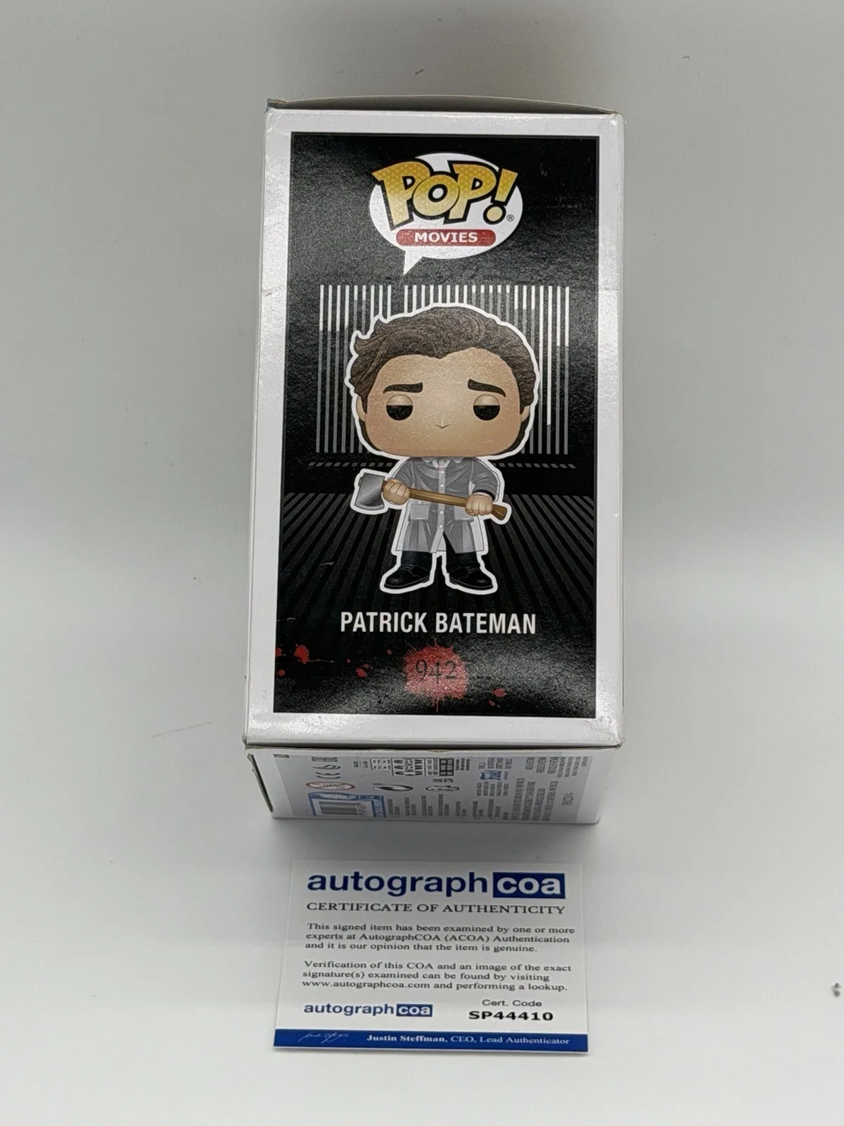 Christian Bale — Christian Bale signed Psycho Funko Pop 942 Patrick Bateman Not Michael B Jordan, image 5