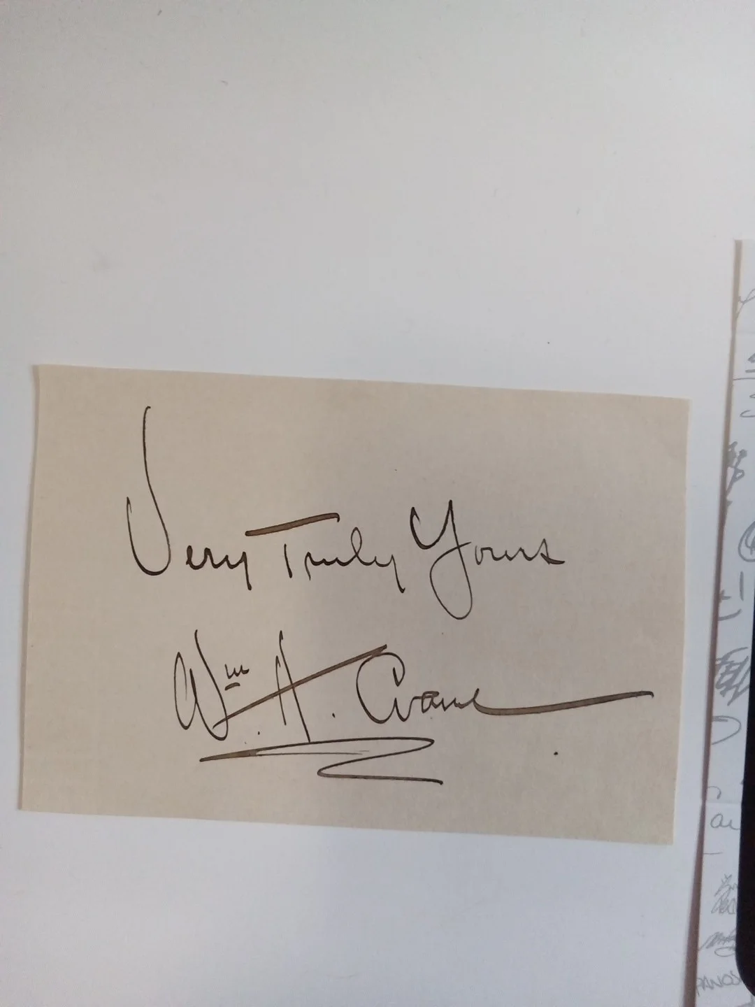 William H. Crane Signed Cut JSA Authenticated The Saphead Silent Film, image 2