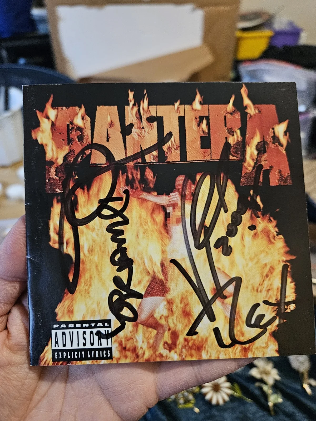 Pantera Band all 4 Signed Cd Insert Reinventing Steel 2000, image 2
