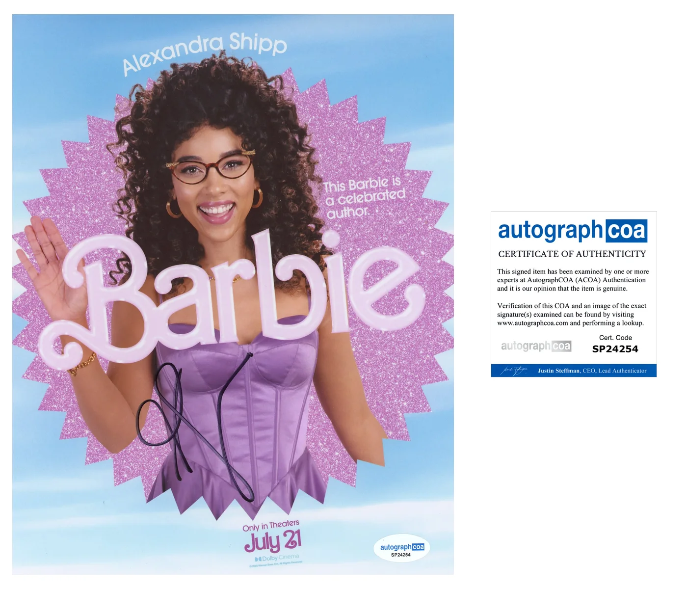 Amanda Seyfried — Alexandra Shipp Signed Autographed BARBIE 8x10 Photo ACOA A