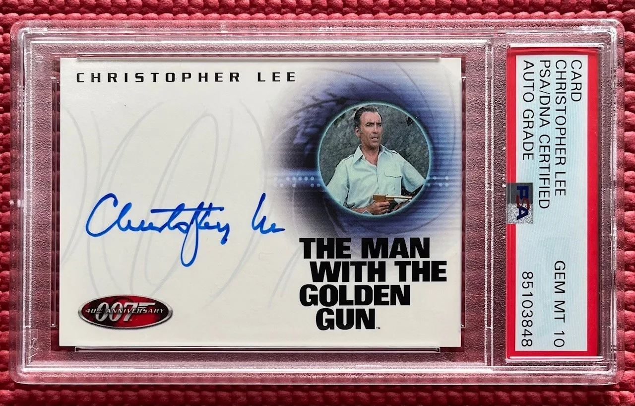 Christopher Lee — PSA slabbed signed CHRISTOPHER LEE auto "MAN WITH THE GOLDEN GUN" Gem Mint 10
