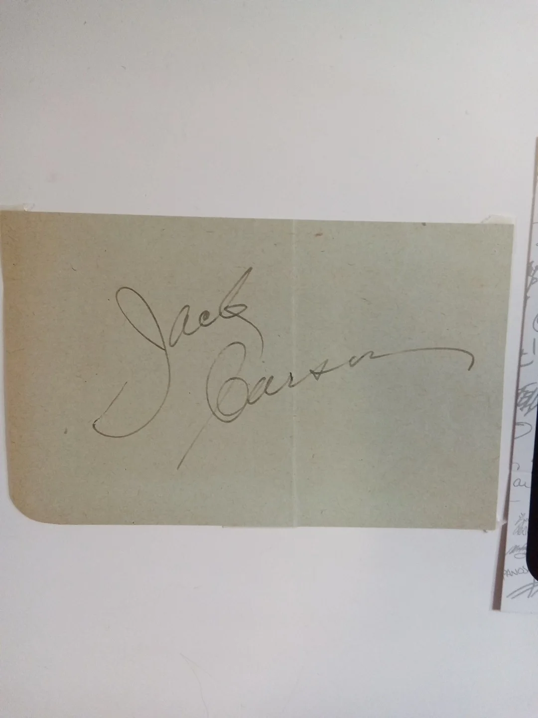 Jack Carson Signed Cut JSA Authenticated Mildred Pierce Star Born, image 2