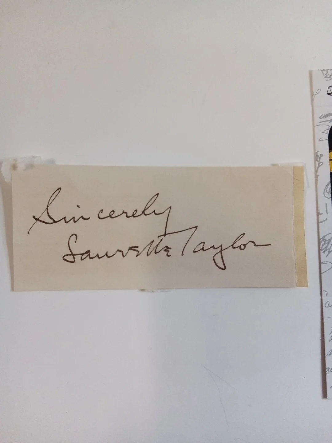 Laurette TYlpr Signed Cut JSA Authenticated Glass Menagerie Star, image 2