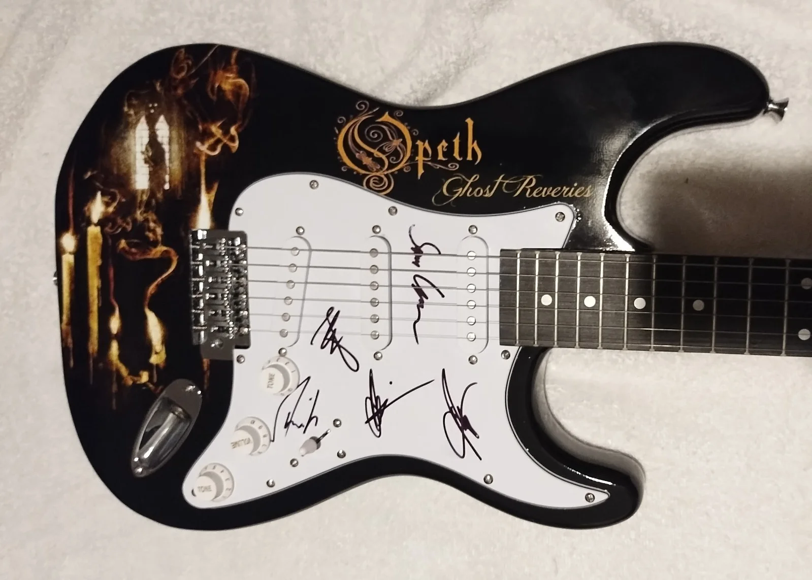 OPETH SIGNED GHOST REVERIES GUITAR CD LP Mikael Åkerfeldt BLACK WATER PARK JSA, image 3