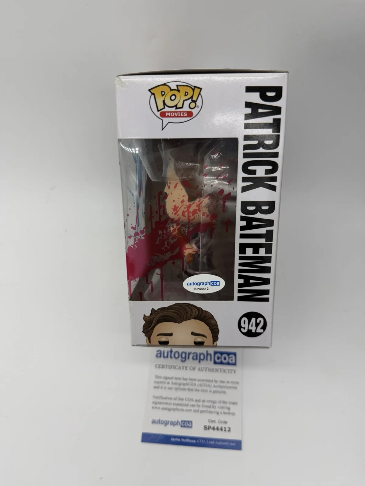 Christian Bale — Christian Bale signed Psycho Funko Pop 942 Patrick Bateman Not Harry Styles, image 3