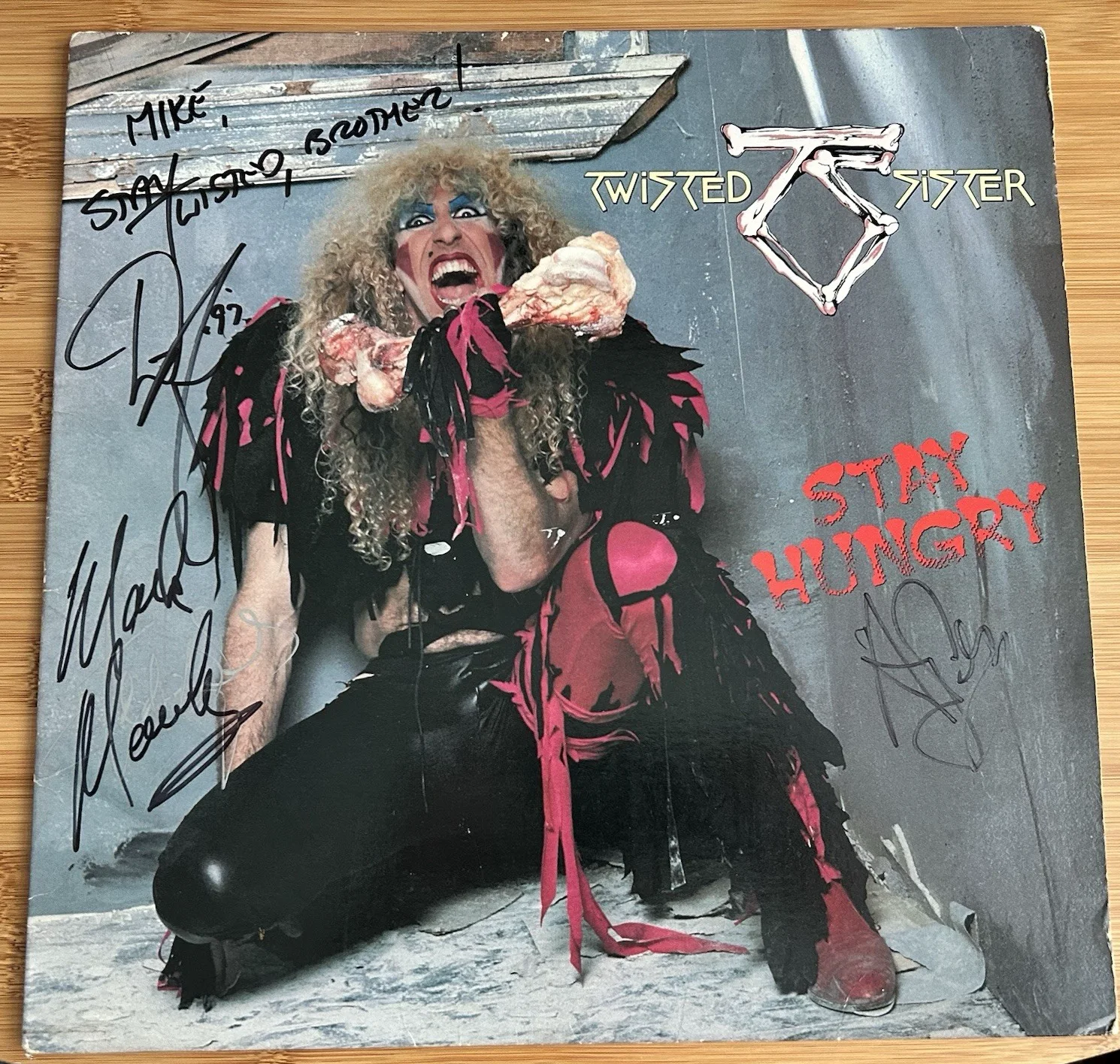 Twisted Sister "Stay Hungry" Vinyl - Autographed/Signed - Dee Snider + 4, image 2