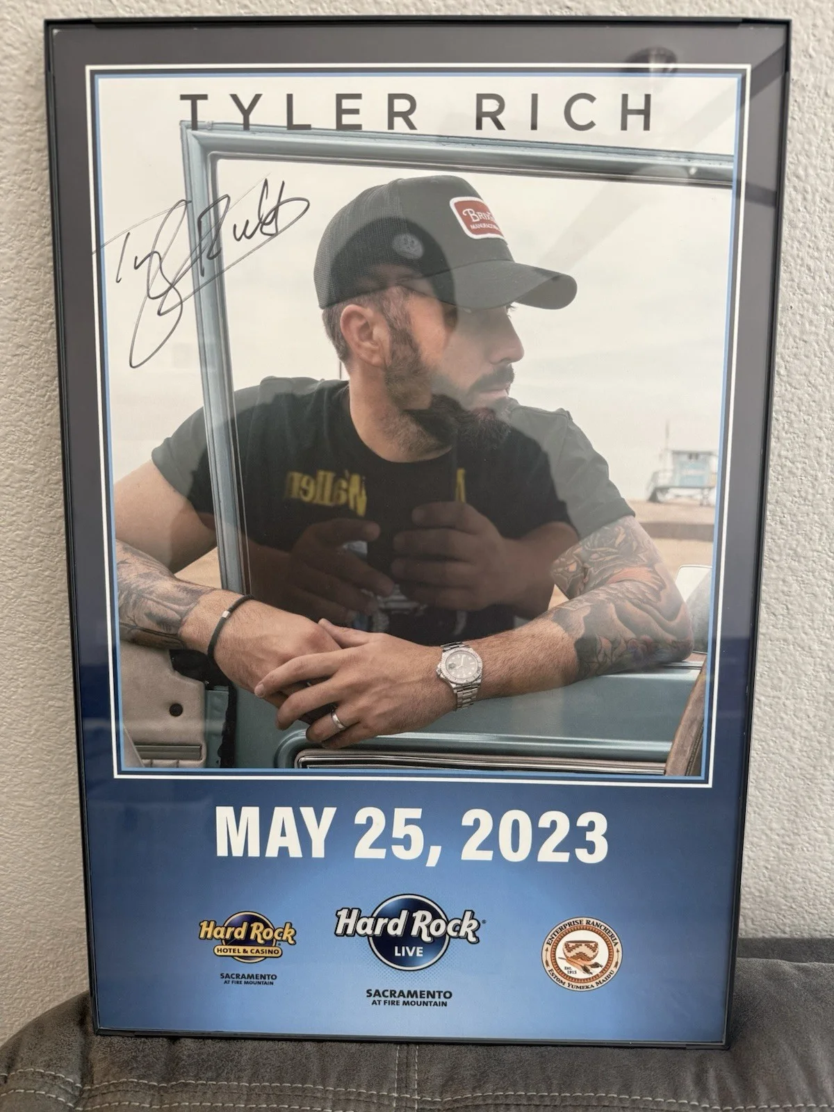 Tyler Rich Autograph Poster 12x18 Hard Rock Live May 25, 2023, image 3