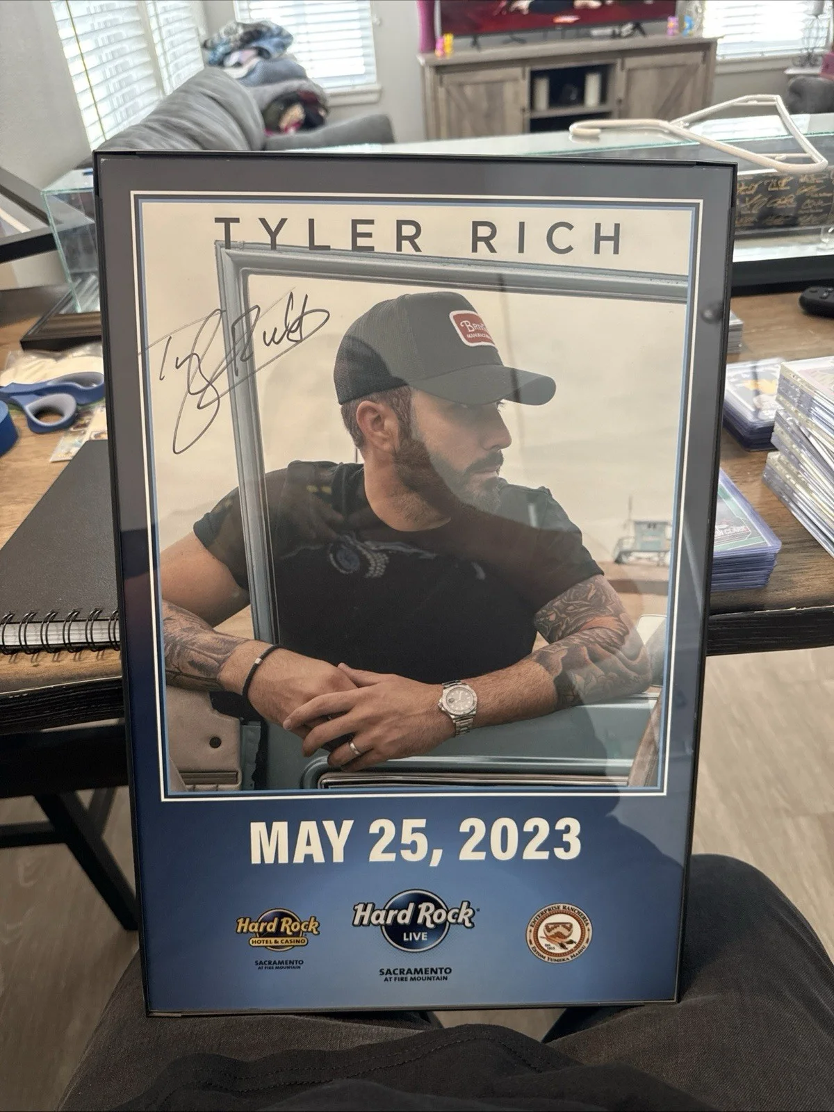 Tyler Rich Autograph Poster 12x18 Hard Rock Live May 25, 2023, image 4