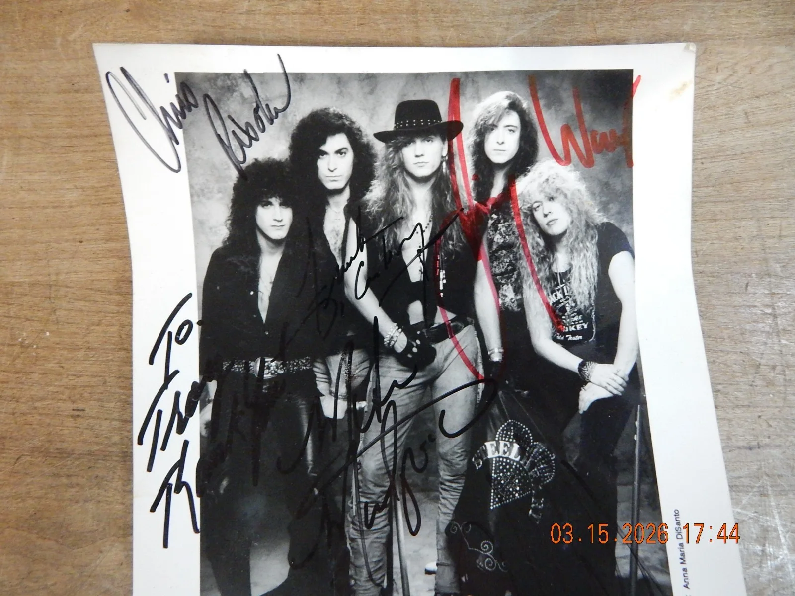 Steelheart Signed 8x10 Promo Photo RISOLA DICOSTANZO MATIJEVIC WARD FOWLER, изображение 3