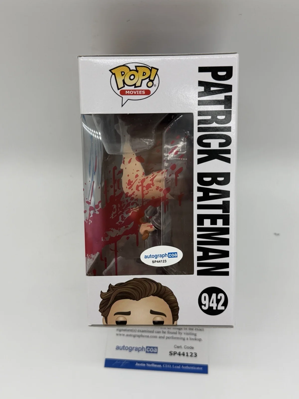 Christian Bale — Christian Bale signed Psycho Funko Pop 942 Patrick Bateman Not Thor Hemsworth, изображение 3