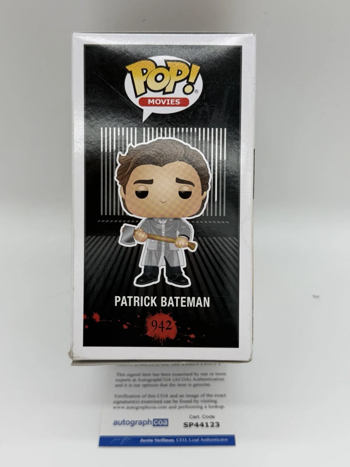 Christian Bale — Christian Bale signed Psycho Funko Pop 942 Patrick Bateman Not Thor Hemsworth, изображение 5