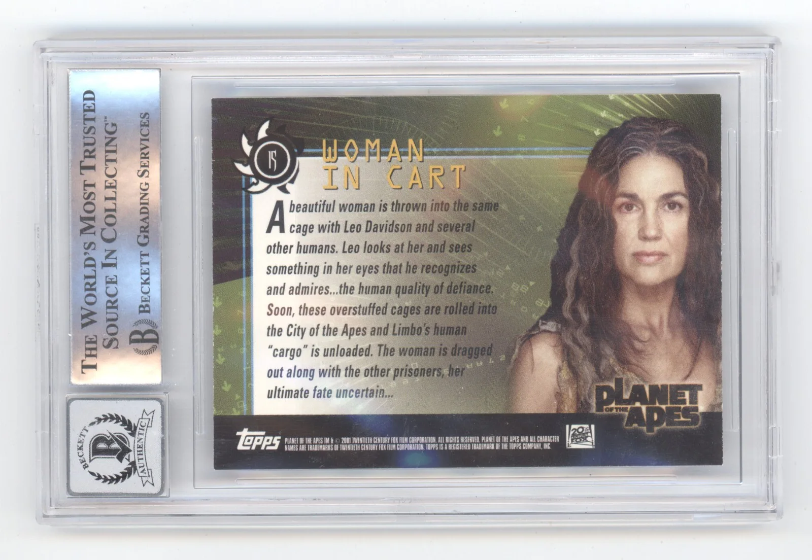 LINDA HARRISON SIGNED 2001 PLANET OF THE APES INSCR "LUNA" BAS BGS 10 AUTO Q3566, изображение 2