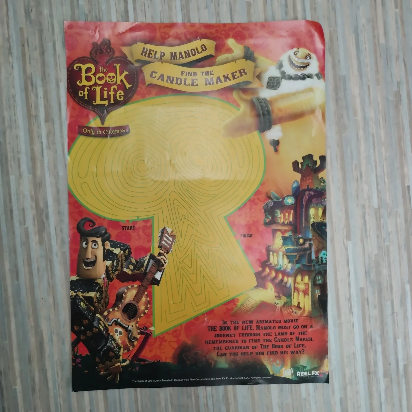 The book of life Original 1 Sheet Poster A3 movie double sided puzzles, изображение 2