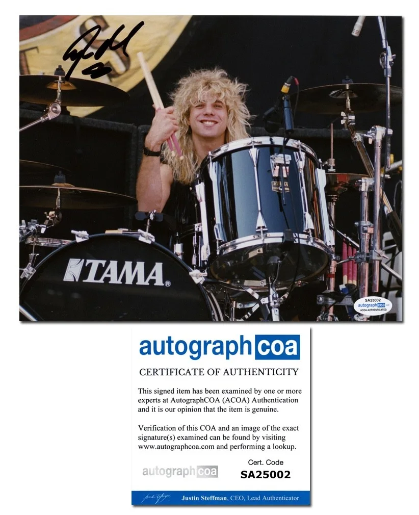 STEVEN ADLER — Steven Adler signed "GUNS N' ROSES" 8x10 Photo GNR c DRUMMER Autograph ACOA COA