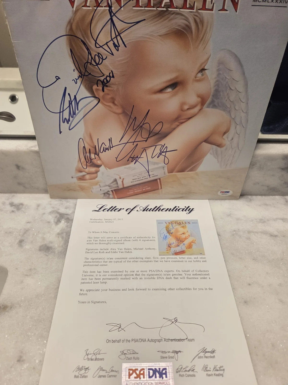 Autographed Van Halen 1984 Album(all 4 Mint) PSA Full Letter, image 2