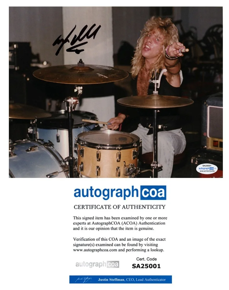 STEVEN ADLER — Steven Adler signed "GUNS N' ROSES" 8x10 Photo GNR b DRUMMER Autograph ACOA COA
