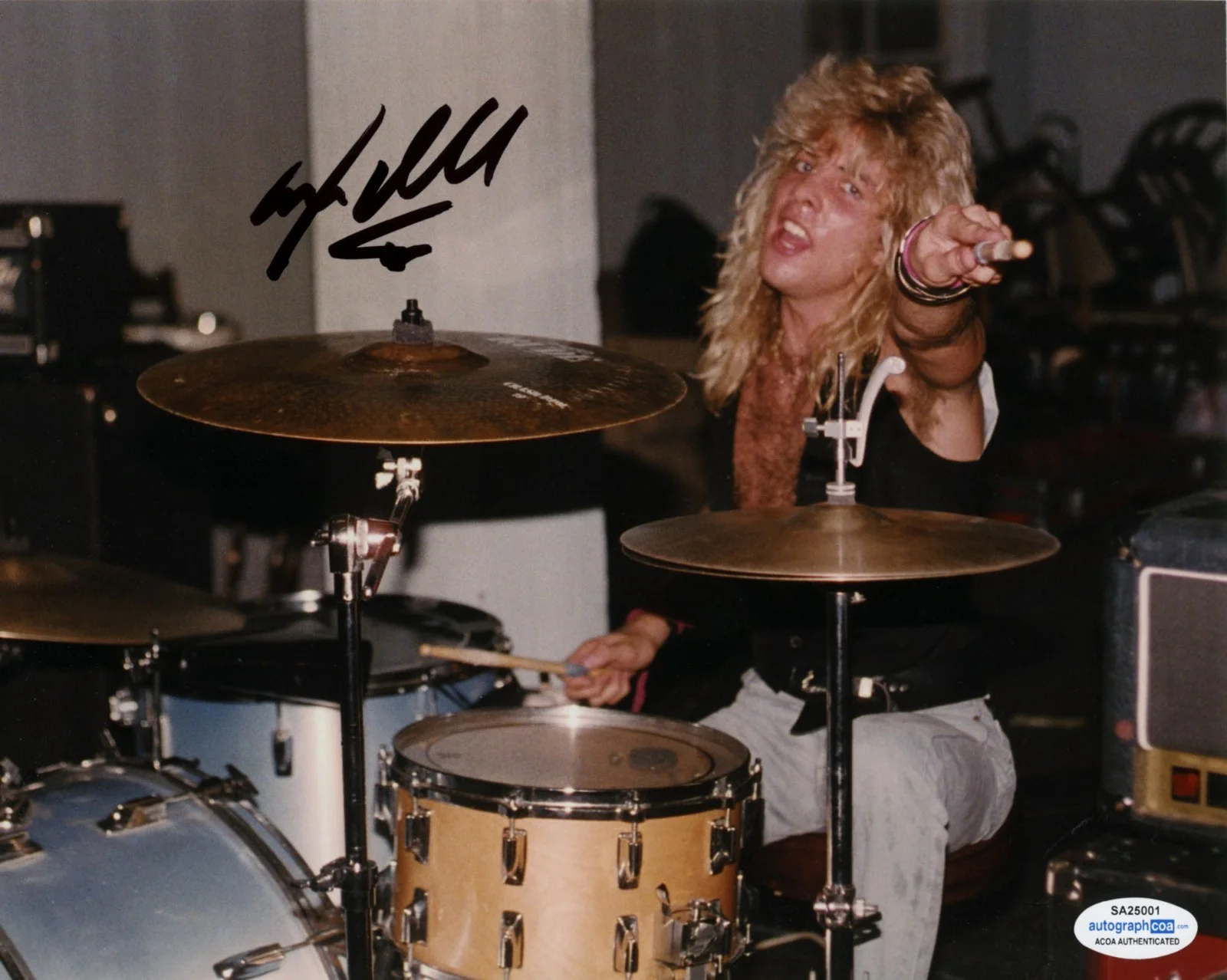 STEVEN ADLER — Steven Adler signed "GUNS N' ROSES" 8x10 Photo GNR b DRUMMER Autograph ACOA COA, изображение 3