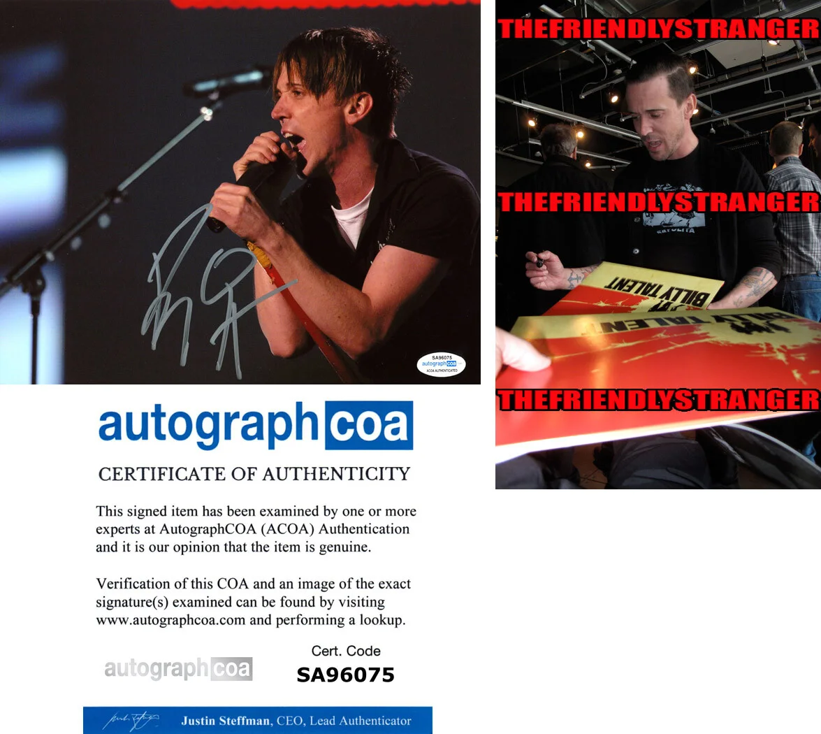 BEN KOWALEWICZ — Ben Kowalewicz signed "BILLY TALENT" 8x10 Photo h PROOF Autographed ACOA COA