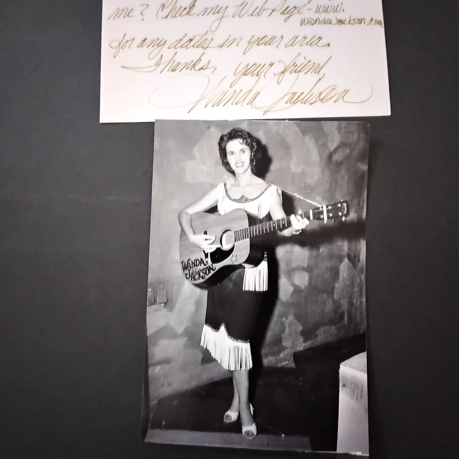 Wanda Jackson SIGNED Card Photo 50s Singer Queen of Rockabilly Fujiyama Mama, изображение 2
