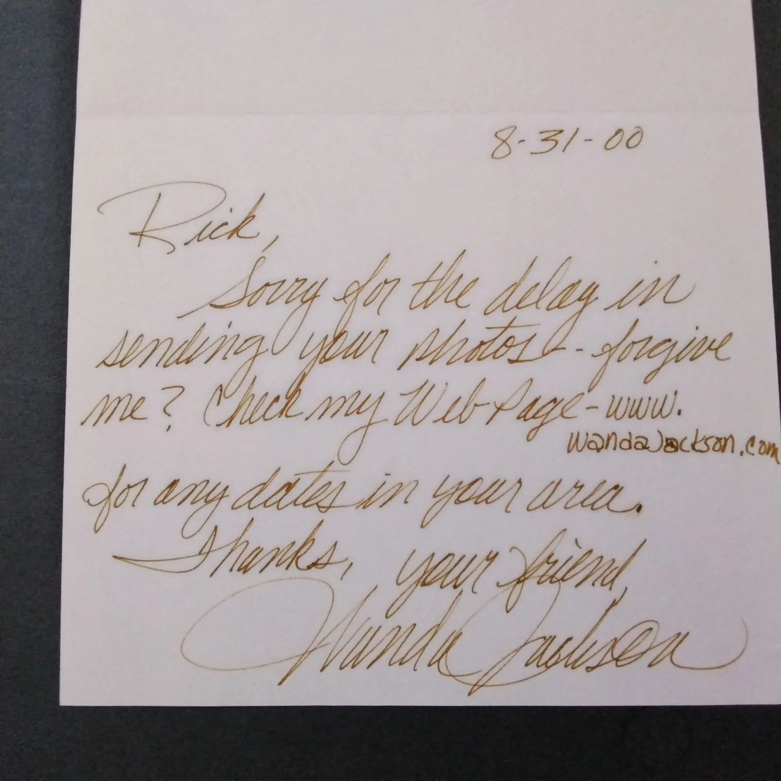 Wanda Jackson SIGNED Card Photo 50s Singer Queen of Rockabilly Fujiyama Mama, изображение 3