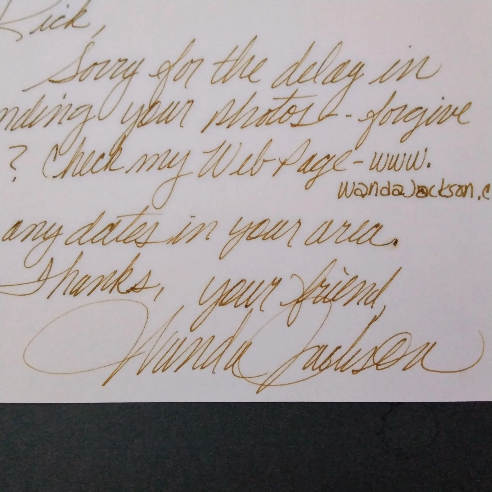 Wanda Jackson SIGNED Card Photo 50s Singer Queen of Rockabilly Fujiyama Mama, изображение 4
