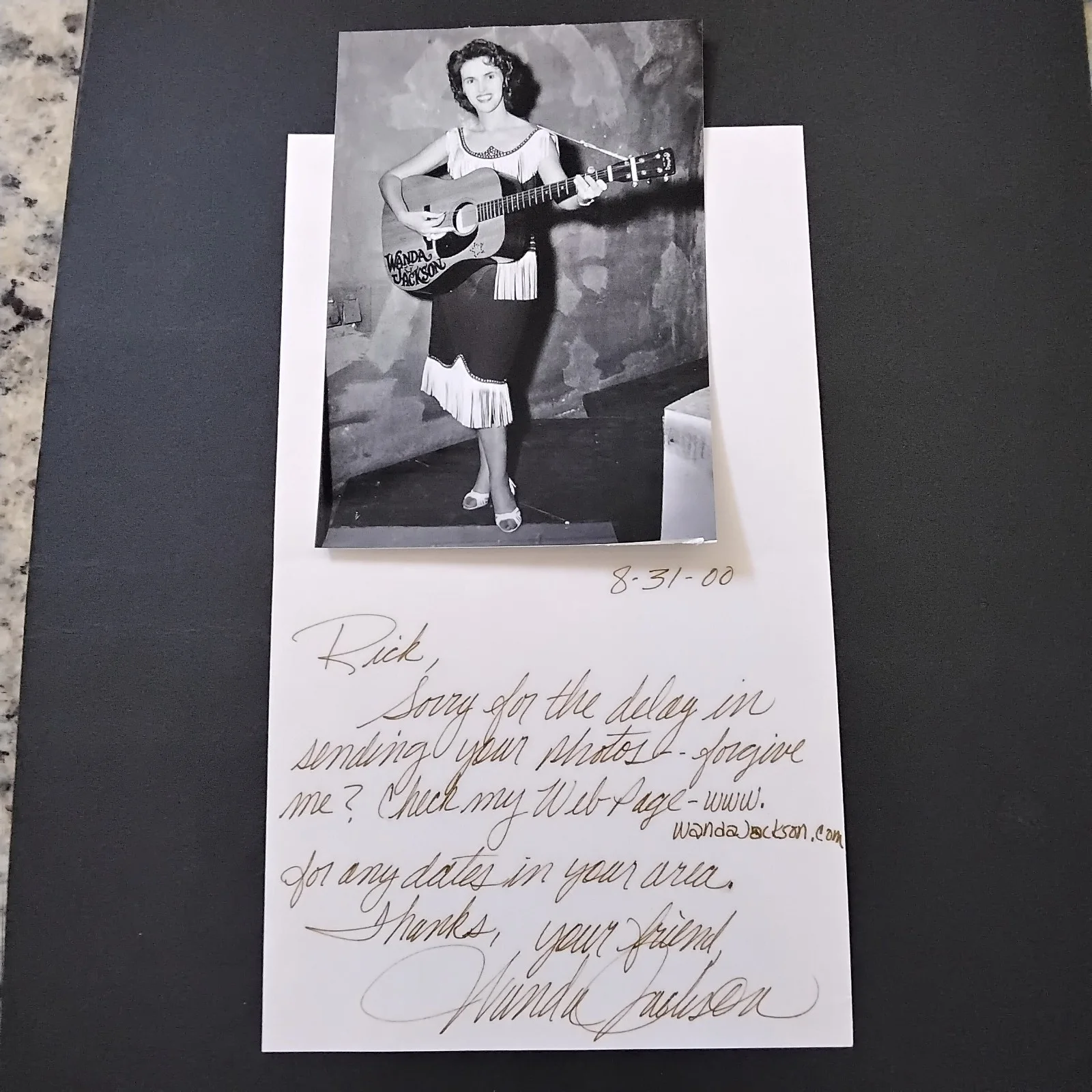 Wanda Jackson SIGNED Card Photo 50s Singer Queen of Rockabilly Fujiyama Mama, изображение 5