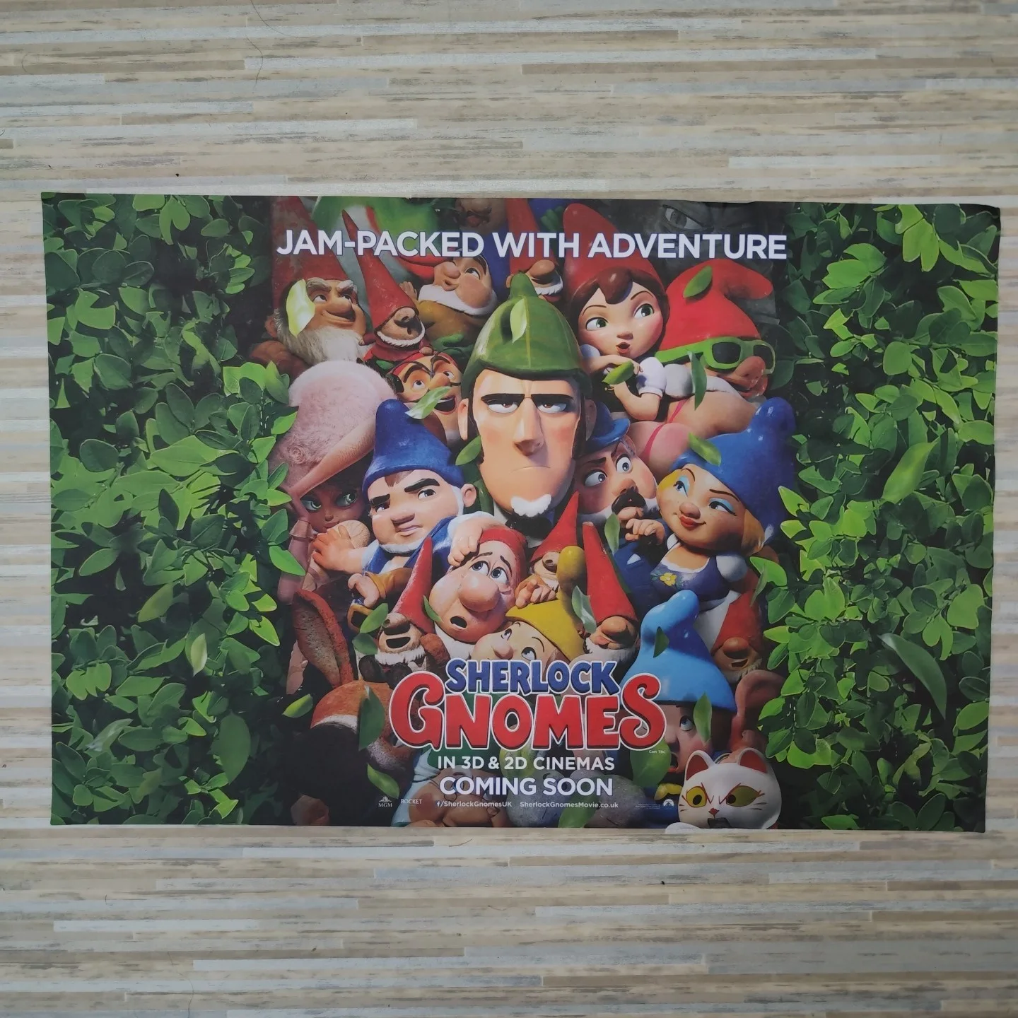 SHERLOCK GNOMES (2018) Cinema animated movie A3 30x42 cms approx, image 2