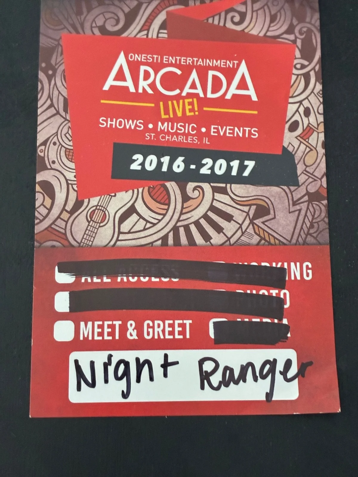 Night Ranger signed 12" Cymbal In-Person, image 2
