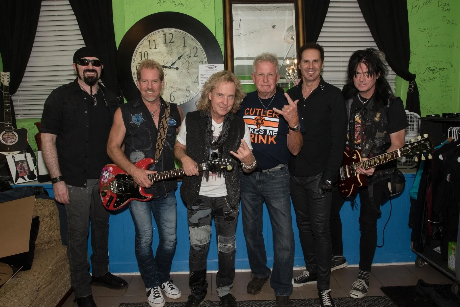 Night Ranger signed 12" Cymbal In-Person, image 3