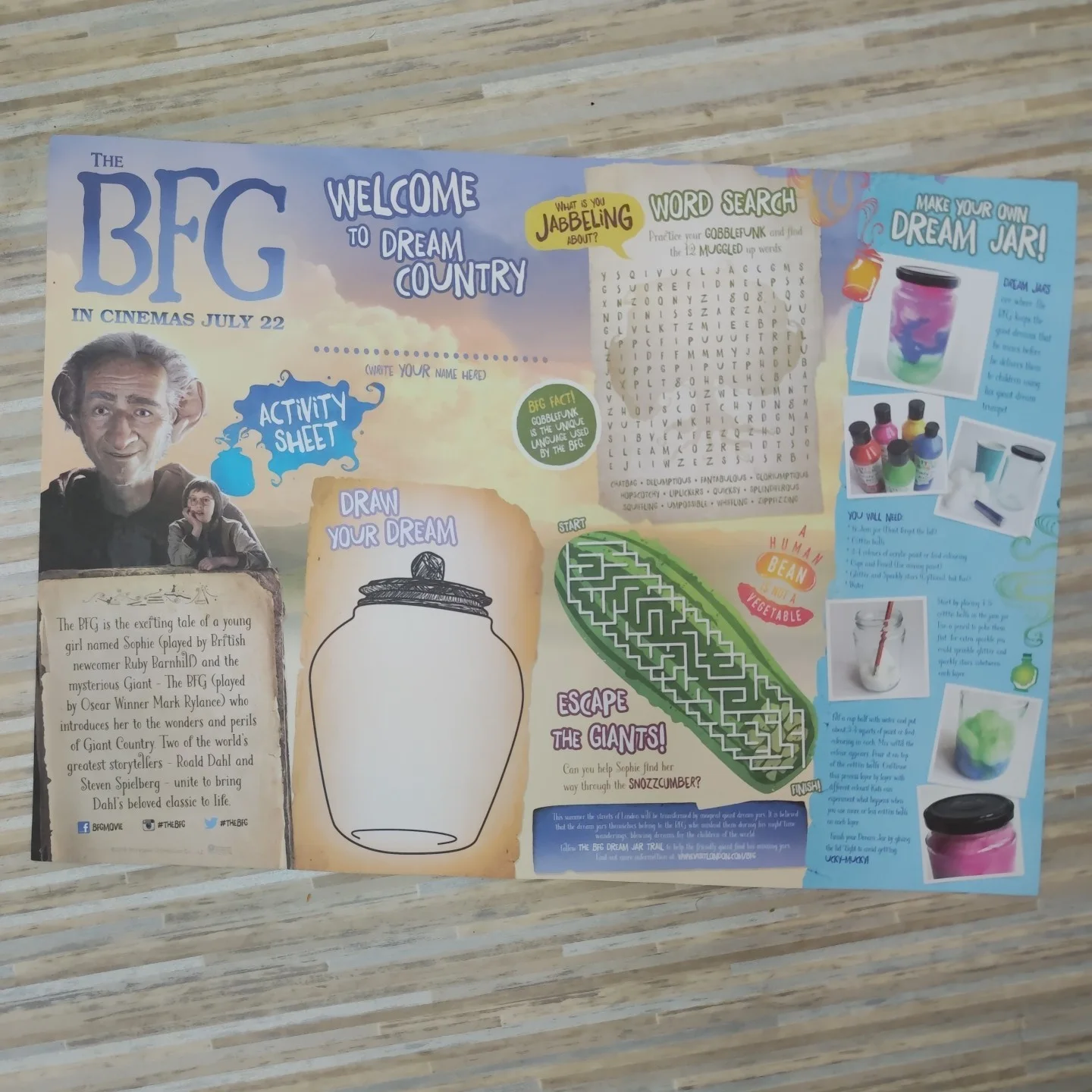 The BFG 2016 Animated movie double sided A3 Cinema Poster, image 4