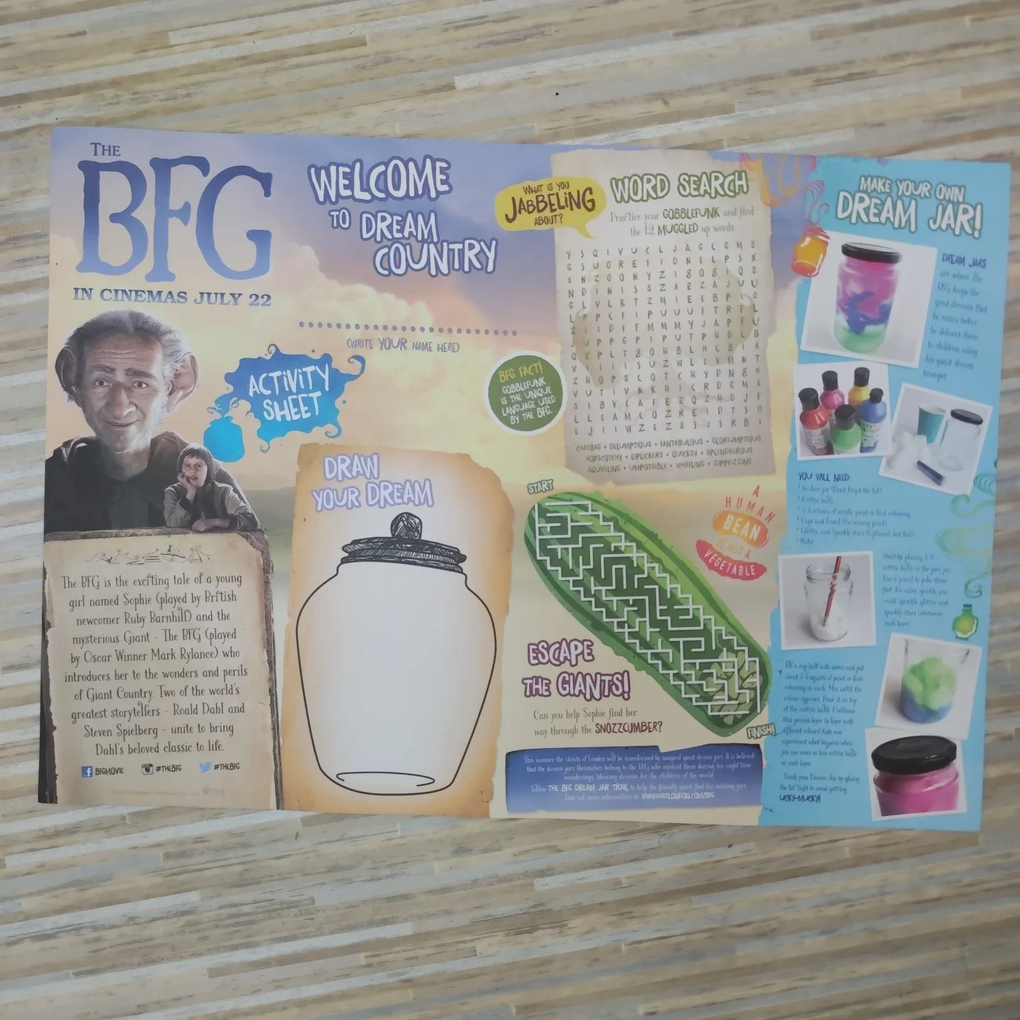 The BFG 2016 Animated movie double sided A3 Cinema Poster, image 5