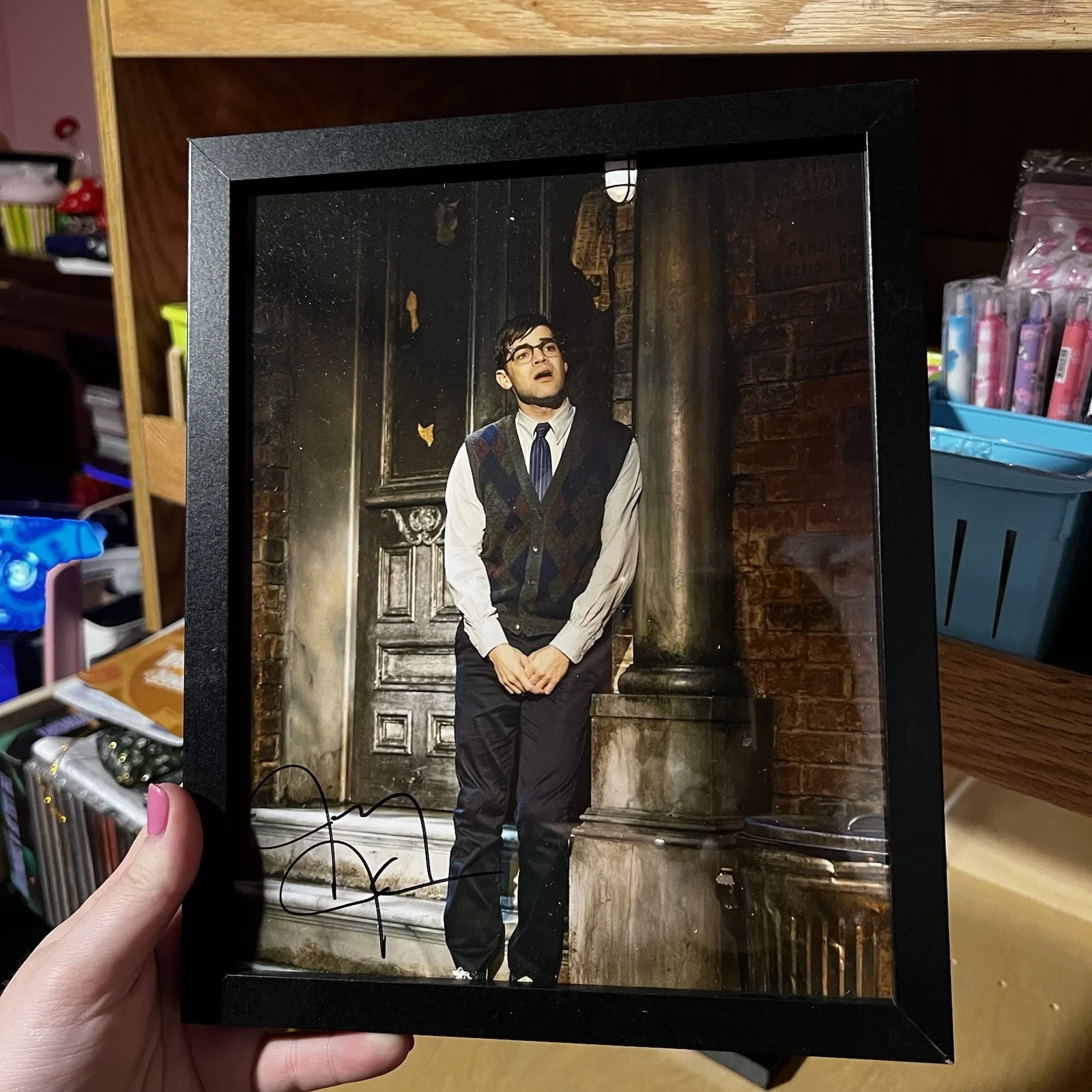 Jeremy Jordan — Jeremy Jordan Signed LSOH Off Broadway Photo 8.5x11 AUTHENTIC