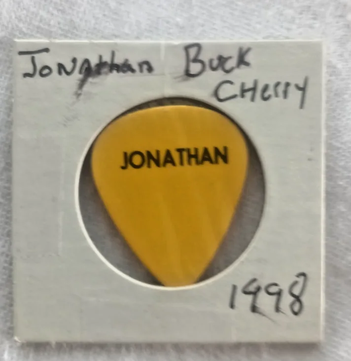 Buckcherry Jonathan Brightman Authentic Tour Issued Guitar Pick 1998 Rare, image 2
