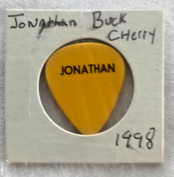 Buckcherry Jonathan Brightman Authentic Tour Issued Guitar Pick 1998 Rare, image 4