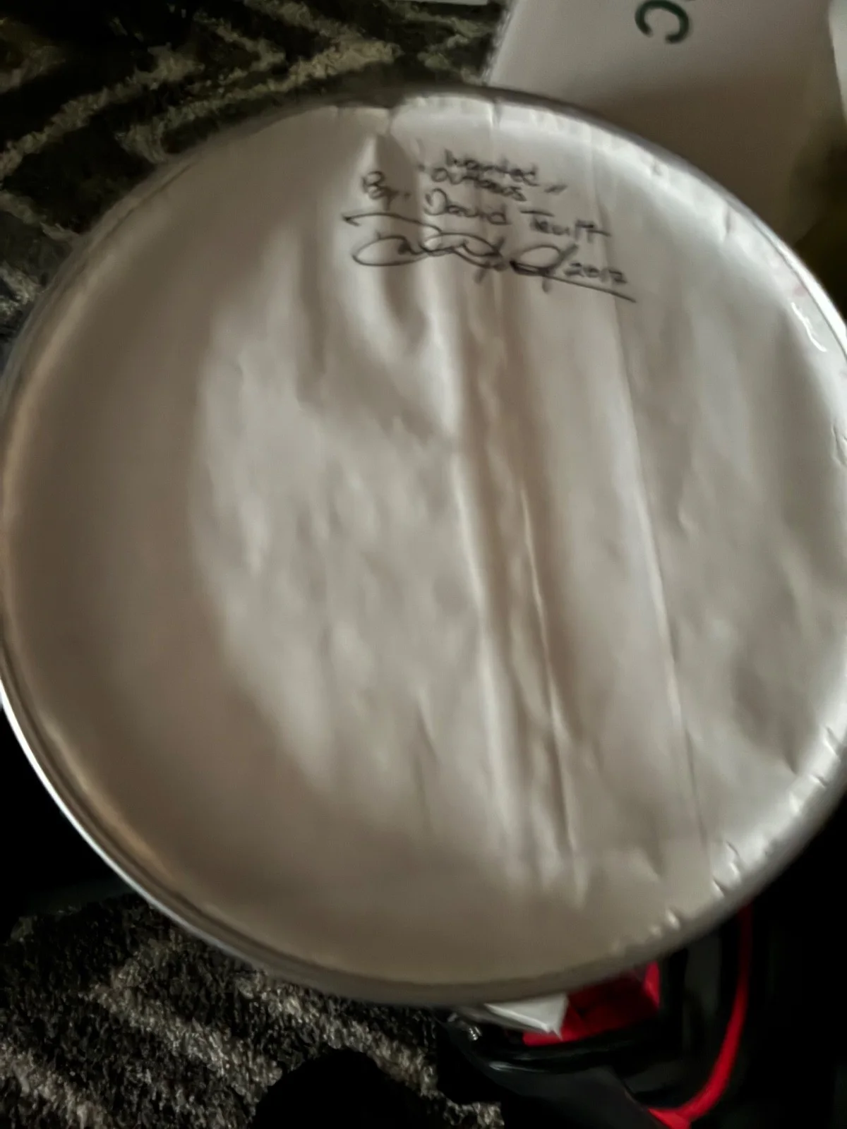Warrant Band signed Drumhead 14" 2017, image 2