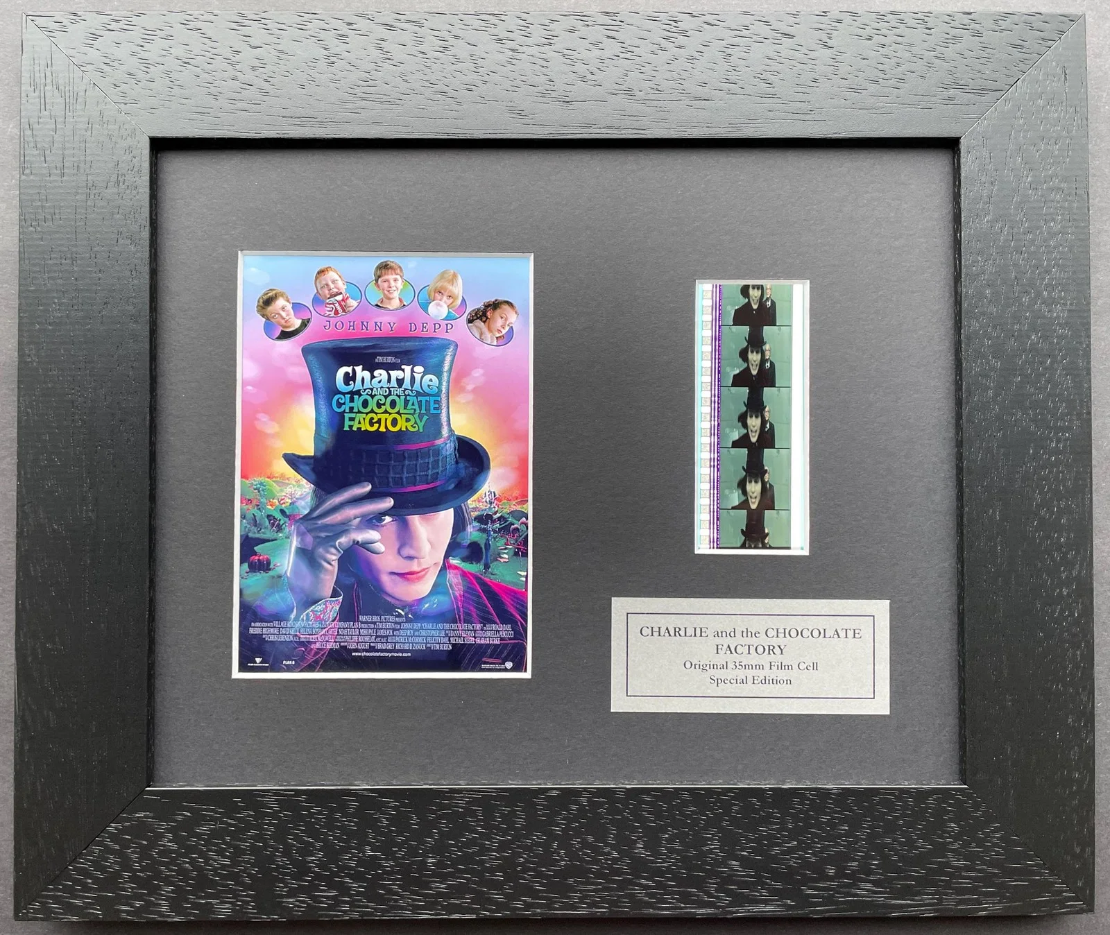 CHARLIE & The CHOCOLATE FACTORY Original 35mm Film Cells in Quality Wood Frame, изображение 4