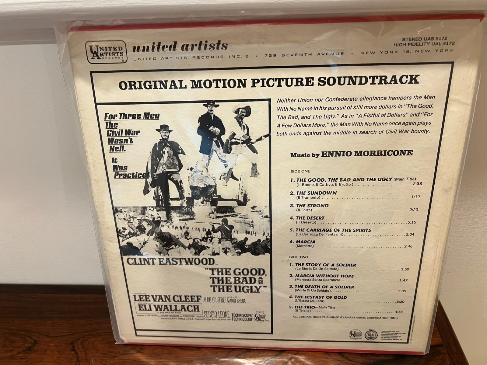 Clint Eastwood — 🔥Good Bad & Ugly Soundtrack Album Signed All 3 Eastwood Van Cleef Wallach 🔥, изображение 2