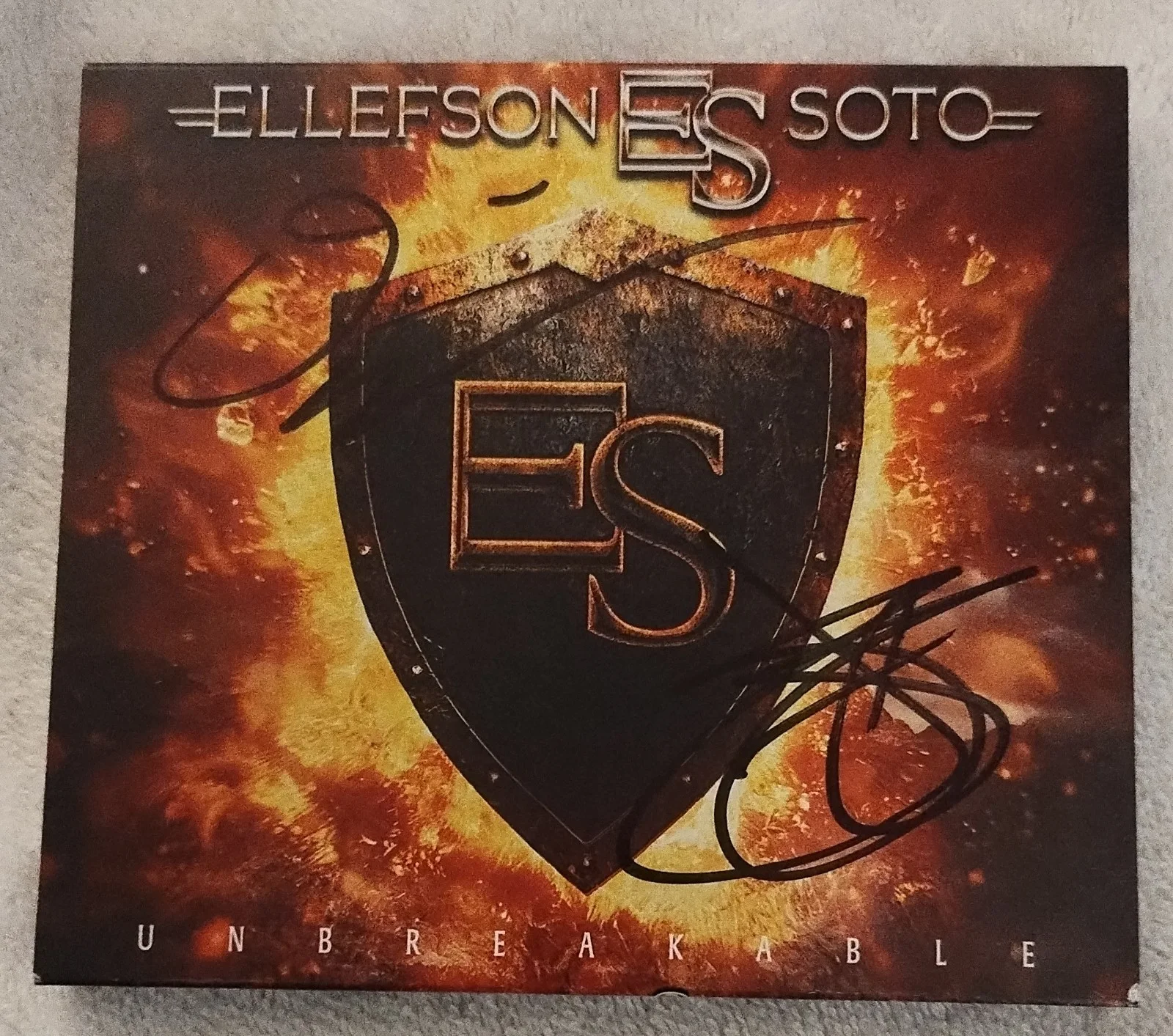 DAVE ELLEFSON SOTO SIGNED VACATION IN THE UNDERWORLD GUITAR PICK CARDS STICKER, image 2