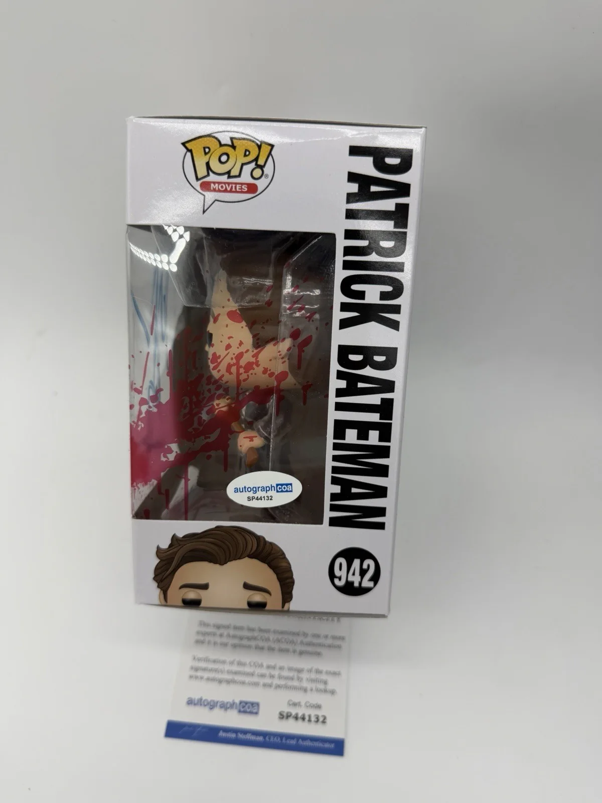 Christian Bale — Christian Bale signed Psycho Funko Pop 942 Patrick Bateman Not Halloween Easter, image 3