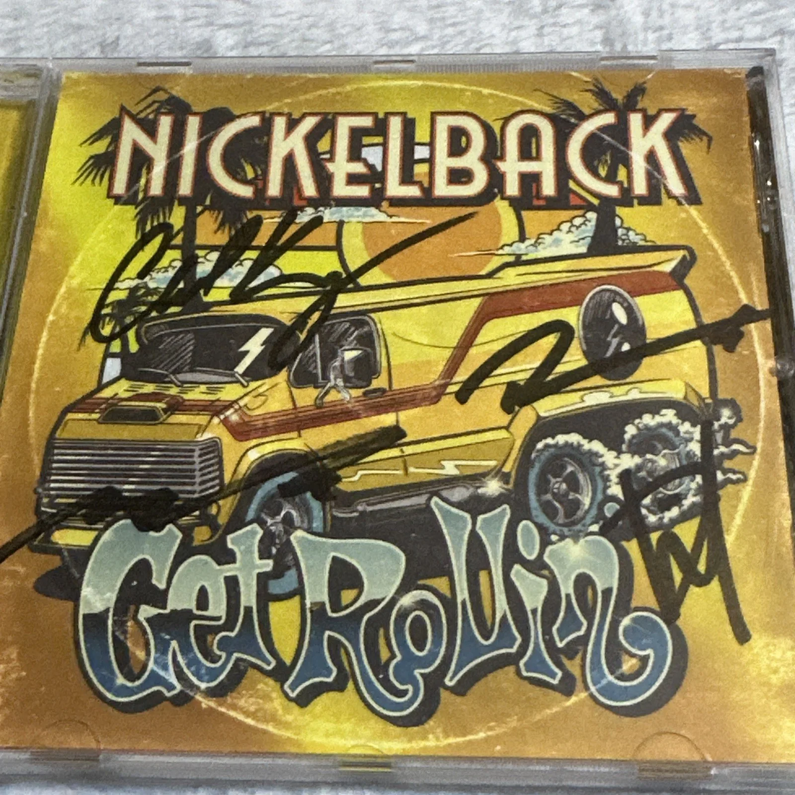 Nickelback Get Rollin Signed CD Hand Autographed Rock Music Collectible, image 3