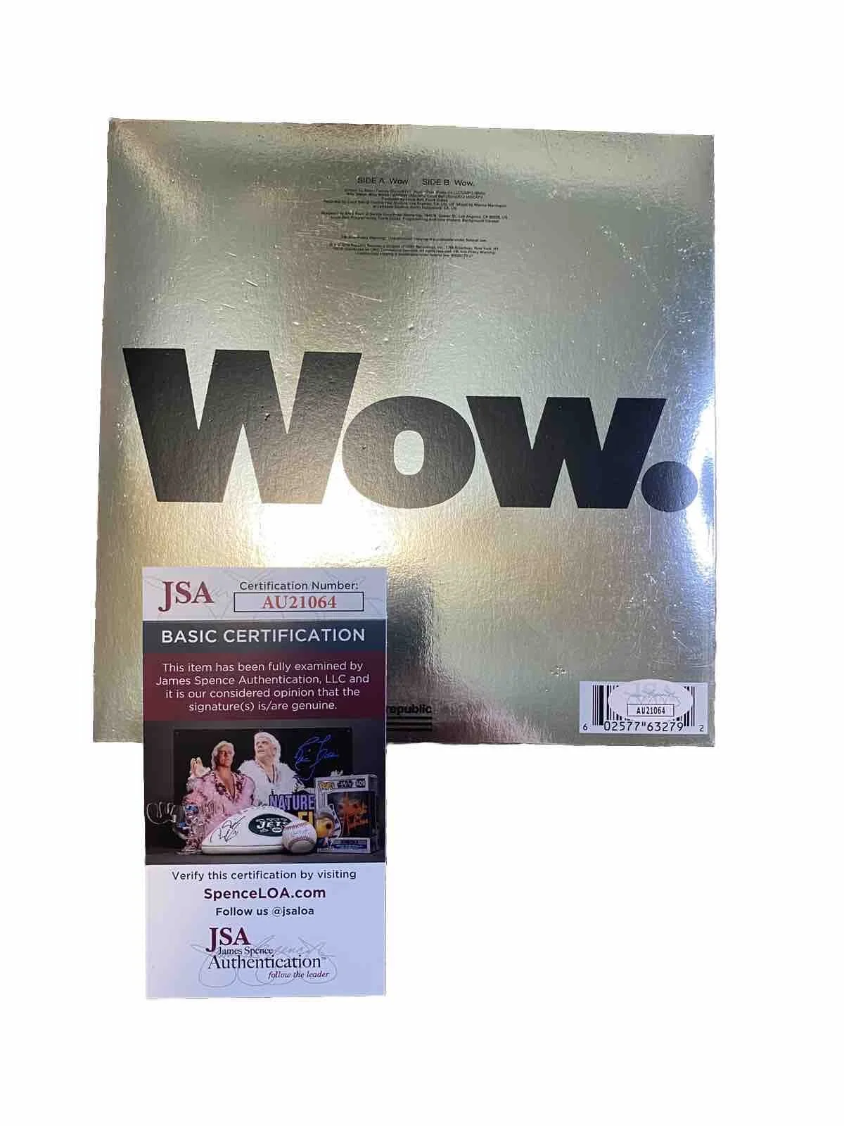 Post Malone signed autographed Wow mini 7” vinyl record LP JSA/COA, image 2
