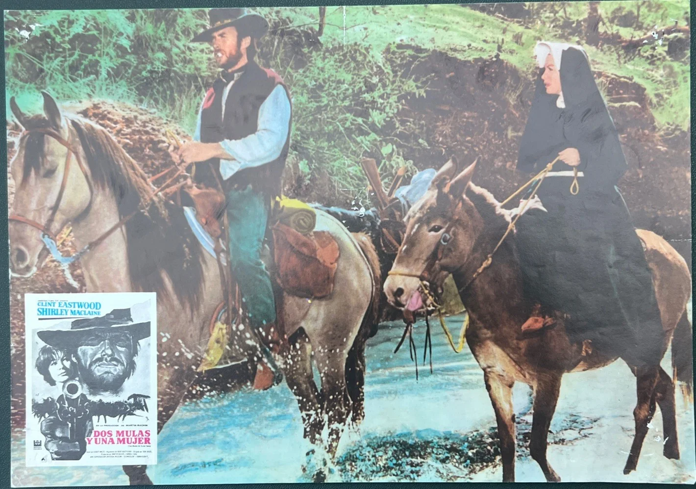 Two Mules for Sister Sarah original Lobby Cards set of 5 Clint Eastwood, изображение 5