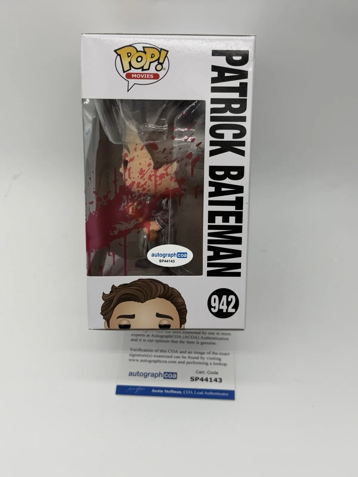 Christian Bale — Christian Bale signed Psycho Funko Pop 942 Patrick Bateman Not Frakenstein Bride, изображение 3