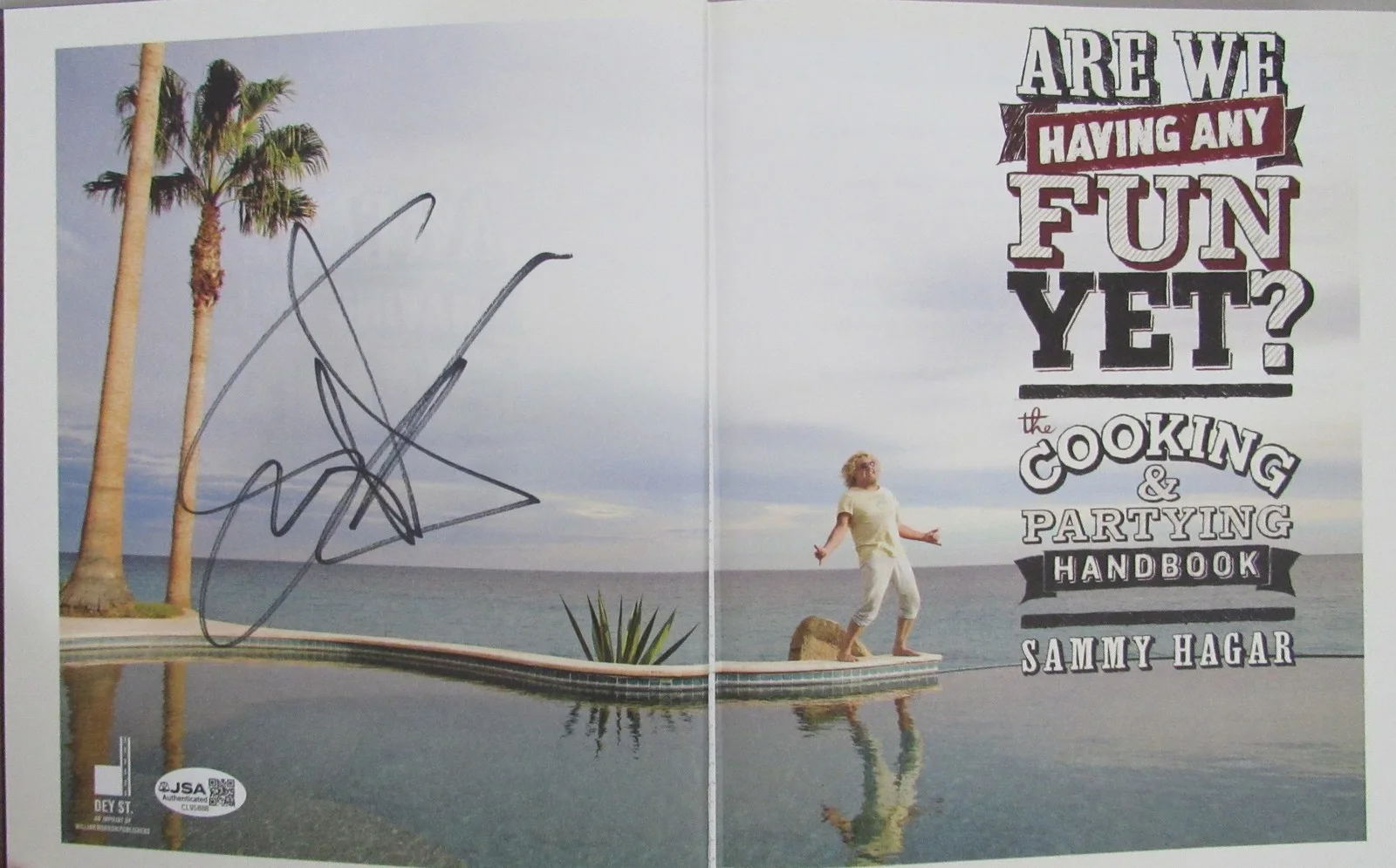 Sammy Hagar "Van Halen" Signed/Auto Book "Are We Having Fun Yet?" JSA 207754, image 2