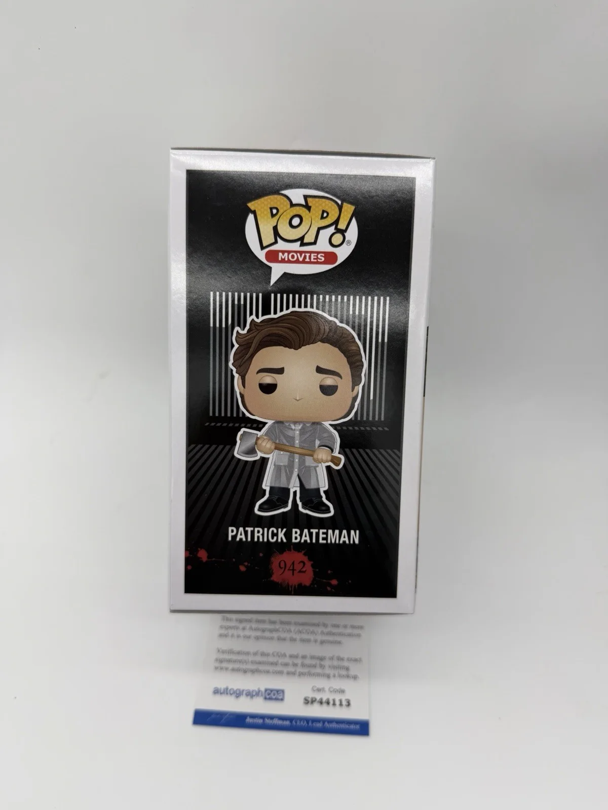 Christian Bale — Christian Bale signed Psycho Funko Pop 942 Patrick Bateman Batman Tom Hardy Bane, изображение 4