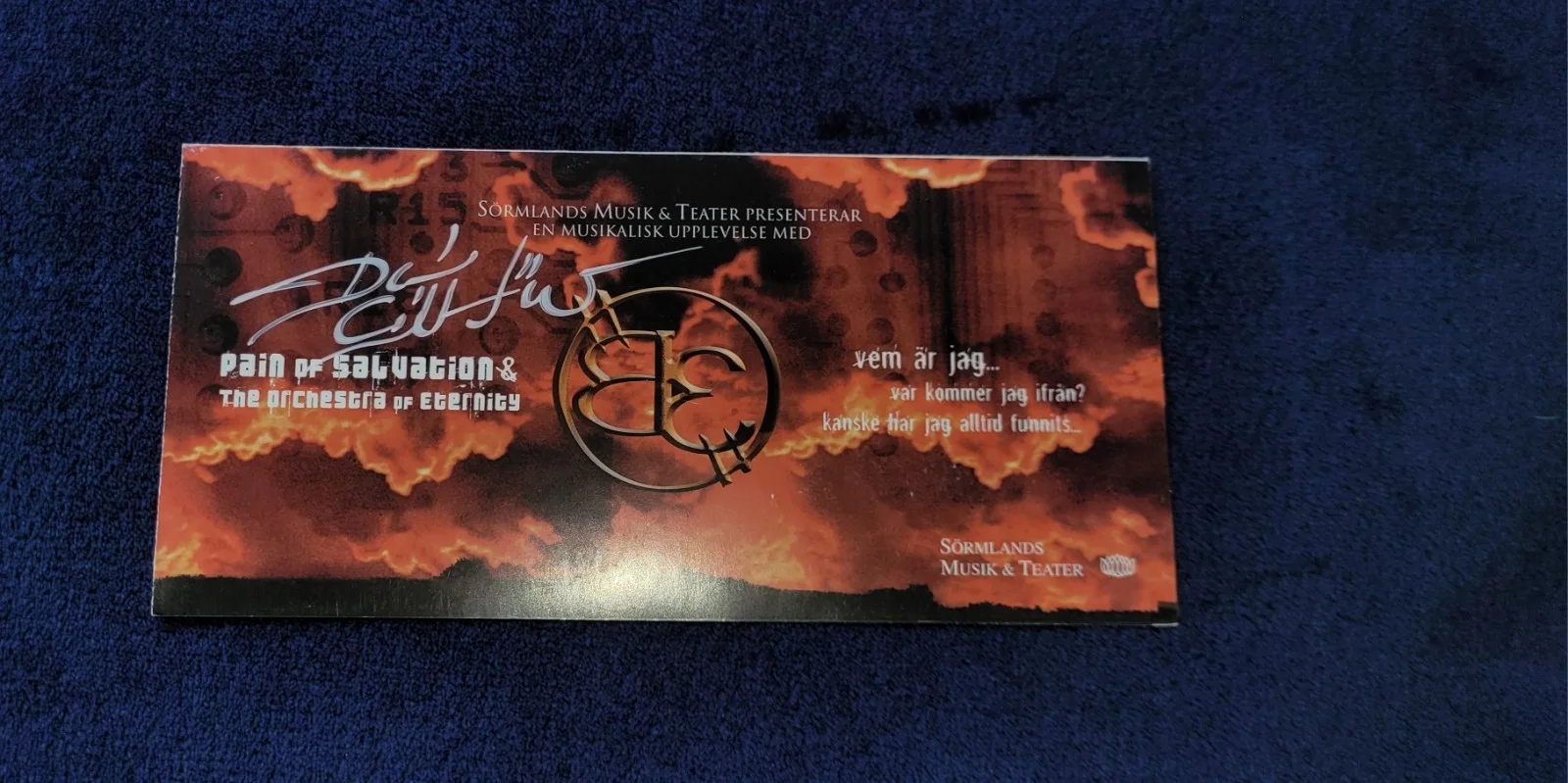 Pain Of Salvation Be Concert Program Signed By Daniel Gildenlöw, image 5
